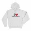 I Love PinkPantheress Unisex Hoodie White