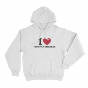 I Love PinkPantheress Unisex Hoodie White