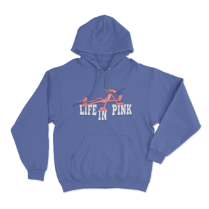 Life In Pink Unisex Hoodie Blue